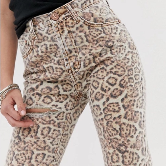 NWOT One Teaspoon Freebird Leopard Jeans - Picture 3 of 8